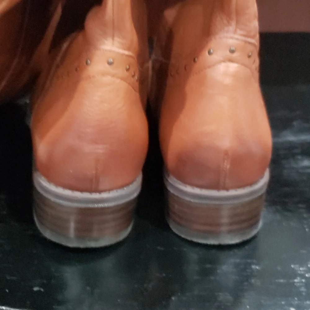 Sam Edelman Brown Heeled Knee High Boots 7.5 - Picture 5 of 12